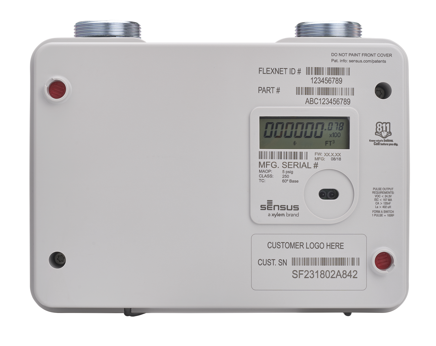 .Sensus Sonix IQ with FlexNet Radio - Ultrasonic Gas Meters